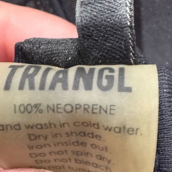 Triangl Black Yellow Neoprene Bikini Top Women’s Large - Picture 2 of 4